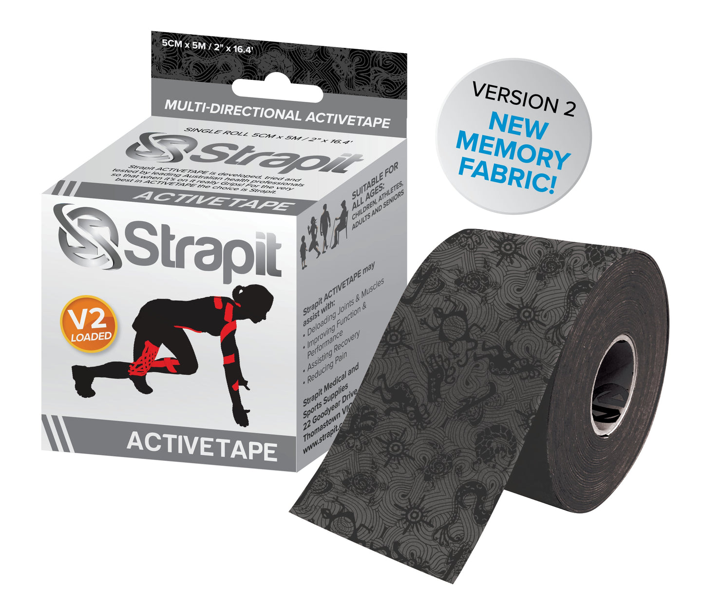 ACTIVETAPE V2 - Black Pattern on Black