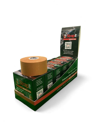 STRAPIT SPORTS STRAPPING TAPE - Retail Packs - TAN - Great for McConnell Taping