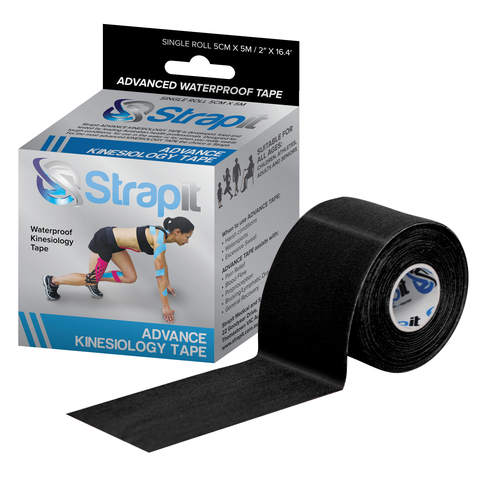 STRAPIT ADVANCE WATERPROOF KINESIOLOGY TAPE - 2