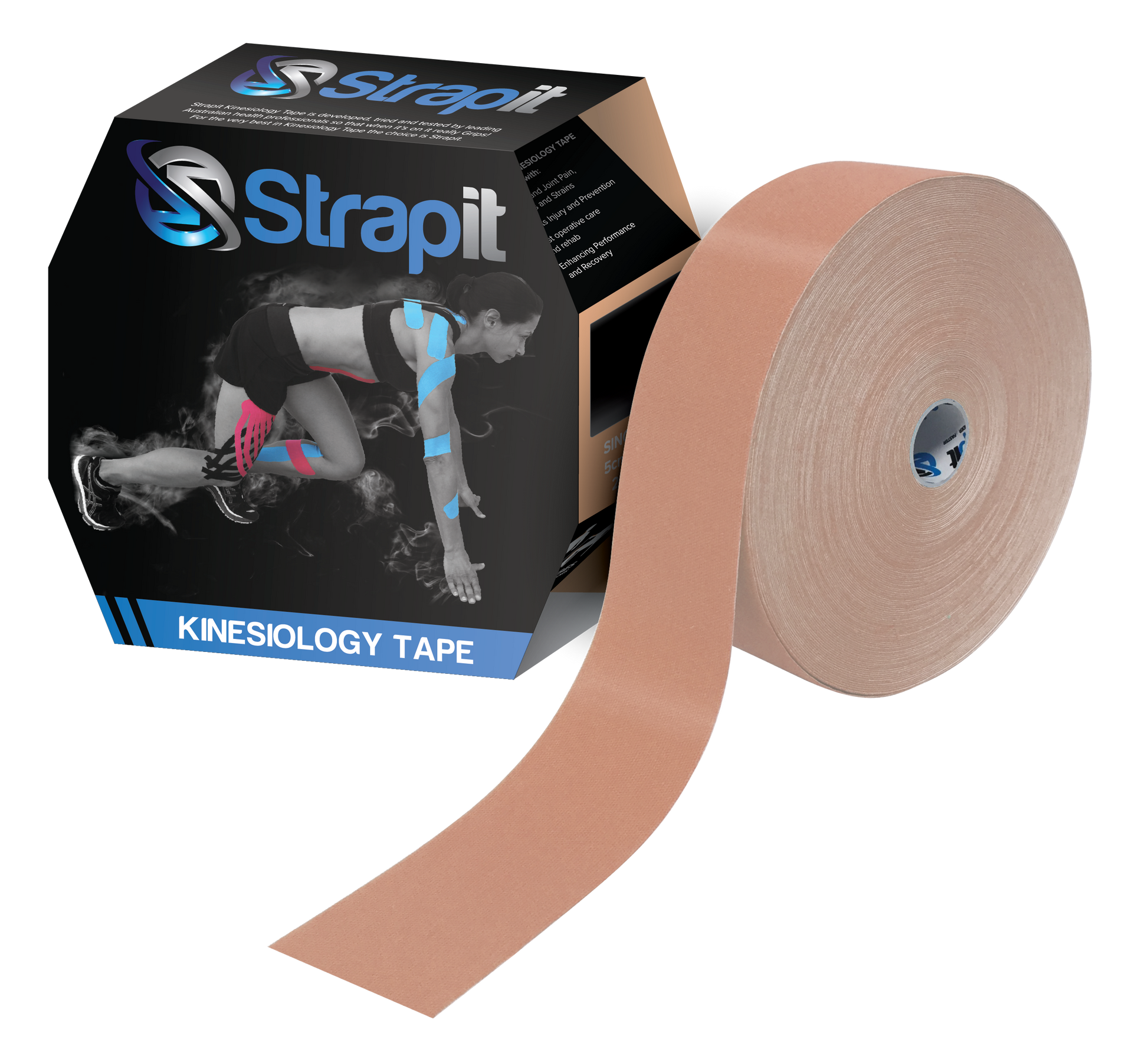 Strapit Original Kinesiology Tape Jumbo Roll 2" x 34yds - Tan